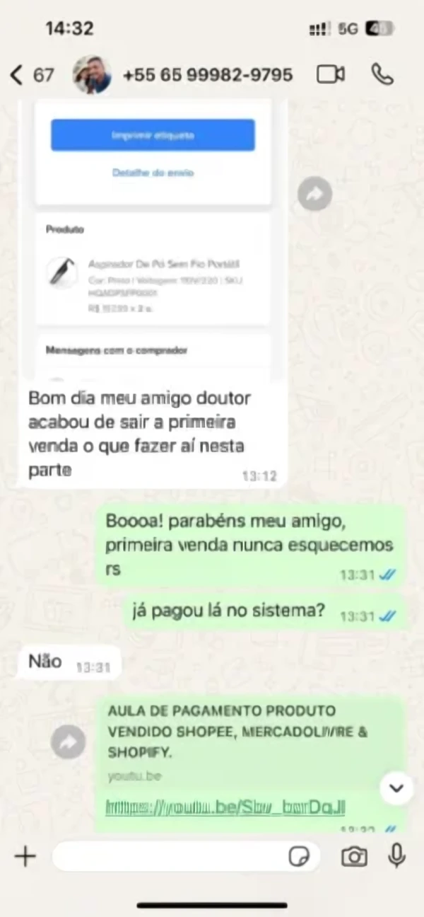 Depoimento de Droper no WhatsApp 4